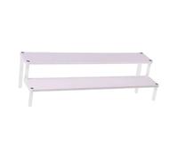 Luwecf Présentoir surélevé en Acrylique Bois Étagère pour Figurines Rangements de Comptoir Porteépices Escalier Adaptés pour Collections Maison, 2 Couches 40CM