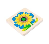 Luwecf Puzzle En Le Cycle de Vie, 4 à 8 Ans, Stimulant L'éveil, Cadeau pour Filles et Garçons, Jouet éducatif, Puzzle Multicouche pour, Tournesol