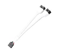 Luwecf Rallonge USB Carte Mère Câble Séparateur 9 Broches Prise Multiple Tressée Cuivre Extension Rapide Adapté Environnement Professionnel Station TR, Blanc