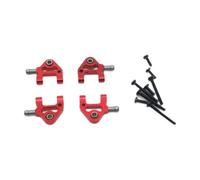 Luwecf RC Car Élément Suspension Bras Inférieur Arrière Aluminium Métal Solide Remplacement Précis Compatible Wltoys 1/28 pour Courses Réparation Loisirs Cr, Rouge