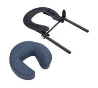 Luwecf Repose-tête de Table de Massage Berceau Facial Réglable Coussinet En U Appui-tête Confortable En PU pour Une Position Relaxante Adapté pour Salons de, Bleu Marine
