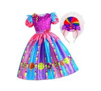Luwecf Robe Sucette Enfant Robe Princesse Déguisement Jupe Fantaisie Confection Polyester avec Serre-tête Adaptée Aux Soirées Costumées Animations et Théâtre, 140