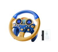 Luwecf Roue Motrice Musicale pour Enfants, Simulateur de Conduite, Jouet de Conduite de Voiture, Bleu