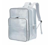 Luwecf Sac à Dos Transparent Antistatique Sac Cartable Fourre-tout en PVC Maillé avec Structure Rectangulaire et Poche Frontale, Sac À Dos Antistatique À Petite Grille 18 Pouces 45 35 20CM