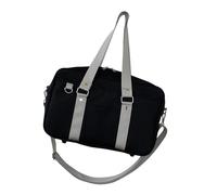 Luwecf Sac Bandoulière Uniforme Femme Sac à Main Oxford Grande Capacité Fermeture Zippée Utilisation Polyvalente Adapté pour Shopping Bureau, Gris-Noir