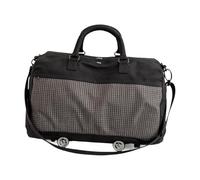Luwecf Sac Cabine Femme Trolley Sacoche Ordinateur Portable à roulettes Détachable Valise Duffel Nylon Léger Pliable avec Bandoulière Adapté Au Travai, Noir