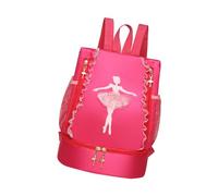 Luwecf Sac de Danse Ballet Sac Tutu Enfant Sac à Dos Fille Bretelles Ajustables Oxford Grande Capacité Design en Dentelle Fermeture Lisse Convenable pour Nat, décor de Dentelle Rouge
