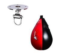 Luwecf Sac de de Boxe Ballon Sacs de Frappe PU Métal Résistant Pratique Fonction Augmentation Précision Convient Entraînement Boxe Gymnase, Rouge Noir