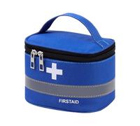 Luwecf Sac de Premiers Secours Trousse de Médecine Vide Pochette D'Urgence Zippée Portable Compartiments Multiples Tissu Oxford Résistant Adaptée à La Voitur, S Blue