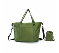Luwecf Sac de Sac Fourre-Tout Extensible Polyester Robuste et Léger 20- Pliable en Mini Poche Lien pour Trolley de Valise Adapté aux Vacances Aéroports Sorties Urbaines, Vert Armée