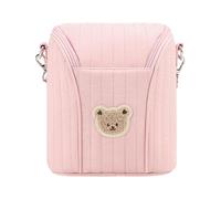 Luwecf Sac Isotherme pour Lait Maternel Sac de Rangement pour Sac de Transport Compact Sac à Lanière Amovible en Polyester avec Doublure en Aluminium, Rose
