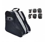 Luwecf Skating Sac Patins Sacoche Patinage Sac de Rangement Étanche Nylon 600D Trois Compartiments avec Poignée Renforcée et Sangle Ajustable Convient au, Style to 1
