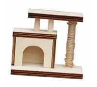 Luwecf Structure D'escalade pour Maison de Poupée 1/12, Espace pour Animaux de Compagnie, Modèle de Scène Artisanale, étagères et Perchoirs pour Chat, 6,5 cm x 3,5 cm x 5,5 cm