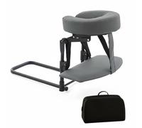 Luwecf Support de Lit de Appui-tête Appui-visage Repose-tête Réglage à 180 Degrés avec Hauteur Ajustable Montage sur Matelas 14cm à 45cm Pliable et Léger, Gray, 14-45cm C