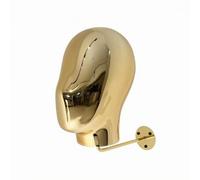 Luwecf Support Mannequin Tête Support Monté Organisation Plastique Fer Structure Solide Aspect Contemporain Convient pour, Or, Tête De Mannequin Femme Dorée Avec Tige Dorée De 15cm