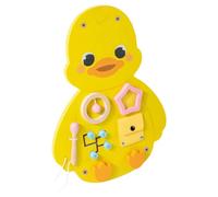 Luwecf Tableau D'Activités En Bois Ornement Animal Jeu Éducatif Sensoriel Motricité Fine Facile à Installer Adapté à La Décoration de L'École Mate, Canard