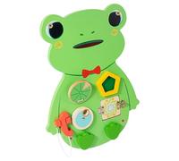 Luwecf Tableau D'Activités En Bois Ornement Animal Jeu Éducatif Sensoriel Motricité Fine Facile à Installer Adapté à La Décoration de L'École Mate, Grenouille