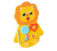 Luwecf Tableau D'Activités En Bois Ornement Animal Jeu Éducatif Sensoriel Motricité Fine Facile à Installer Adapté à La Décoration de L'École Mate, Lion
