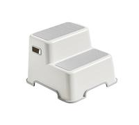 Luwecf Tabouret de Salle de Bain à Deux Marches pour Tout-petits, Anti-basculement, Multi-usages, Pieds En Caoutchouc épais, Tabouret de Salle de Bain pour é, GRIS