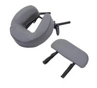 Luwecf Têtière de Massage Coussin pour Visage Appui-tête de Table et Berceau Universel En Mousse PU Facile à Nettoyer et Inclinable Adapté pour Une, Gris
