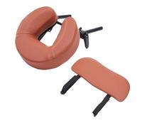 Luwecf Têtière de Massage Coussin pour Visage Appui-tête de Table et Berceau Universel En Mousse PU Facile à Nettoyer et Inclinable Adapté pour Une, Rouge Marron