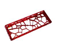 Luwecf Transparent Boîtier Clavier Étui Polycarbonate Diffusion Lumière Accessoire DIY Structure Convient aux Passionnés Configuration Informatique Gaming Création Personnelle, Cristal Rouge