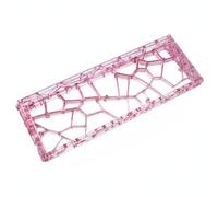 Luwecf Transparent Boîtier Clavier Étui Polycarbonate Diffusion Lumière Accessoire DIY Structure Convient aux Passionnés Configuration Informatique Gaming Création Personnelle, Rose Cristal