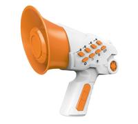 Luwecf Trompette Vocale pour Enfants, Portable avec Enregistreur, Jouet Amusant pour Le Camping, Les Marchés et La Vente Ambulante, Orange