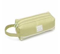 Luwecf Trousse Crayons Scolaire Portable, Vert | Tissu Oxford résistant, Trousse d'écolier, Préparation s examens, Pour minimalistes