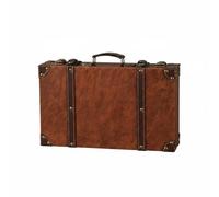 Luwecf Valise Vintage Coffret Rétro Boîte de Rangement Décorative avec Couvercle Coulissant Poignée Apparence Ancienne Adaptée pour Bureau Commerce Chambre Présentation, 1120G Retro Brown S