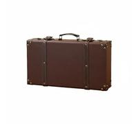 Luwecf Valise Vintage Coffret Rétro Boîte de Rangement Décorative avec Couvercle Coulissant Poignée Apparence Ancienne Adaptée pour Bureau Commerce Chambre Présentation, 1121 Brown S
