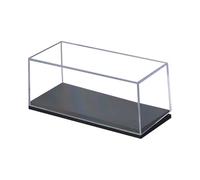 Luwecf Vitrine Modèles Voitures Boîte Présentoir Organisateur Figurines Support Acrylique Base PP Empilable Facile à Placer Étagère Collection Adaptée Bureau, Socle Noir