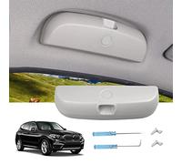 LUWU Compatible avec BMW X1 X2 X3 X5 1er 3er 5er 7er Étui à Lunettes,Porte-Lunettes de Voiture,Étui Lunettes de Soleil Voiture,Universel Lunettes Support Accessoire de Voiture(Gris)