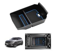 LUWU Compatible avec Renault Austral/Espace 6 / Rafale 2023 2024 2025 Console Centrale Accoudoirs Boîte de Rangement Austral E-Tech Hybrid Accoudoir Central Plateau Organisateur Accessoires (Blue)