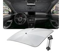 LUWU Parasol avant de voiture - Compatible avec Toyota Yaris Cross 2021-2025 2026 - Pliable - Refroidissement - Protection UV - Accessoires Yaris Cross