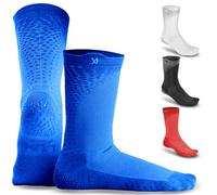 LUX Chaussettes de sport antidérapantes GripArray™ (breveté) avec technologie antidérapante, bleu, taille unique