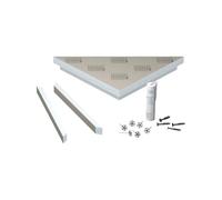 LUX ELEMENTS Banquette de Douche d'angle prêt à carreler 84,9 x 60 x 10cm I Banc en Mousse Dure à 3 Angles I pour Utilisation en Angle I Suspendue