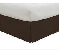 Lux Hotel Jupe de lit sur Mesure Classique 35,6 cm de Long, Style plissé, Complet, Chocolat