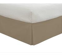 Lux Hotel Jupe de lit sur Mesure - Style plissé - Longueur : 35,6 cm - Moka