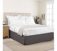 Lux Hotel Just Contempo Jupe de lit Classique plissée Gris 35,6 cm