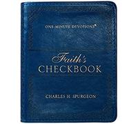Lux-Leather Blue - Faith's Checkbook - One Minute Devotions