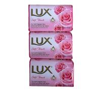 LUX Lot de 3 savons doux au toucher Rose française