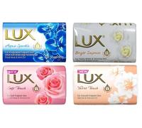 Lux Lot de 4 savons mélangés de 80 g | Bright Impress, Aqua Sparkle, Soft Touch, Velvet Touch