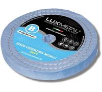 Lux Metal - Disque de Polissage Excellente sur tous les Métaux (Soft 150 mm) - Idéal pour Aluminium, Acier Inoxydable, Laiton, Cuivre, Bronze, Fer, Chromages - À utiliser avec une Pâte Abrasive