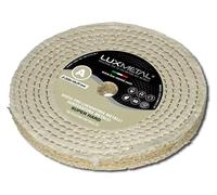 Lux Metal - Disque de Polissage Excellente sur tous les Métaux (Super Hard 200 mm) - Idéal pour Aluminium, Acier Inoxydable, Laiton, Cuivre, Bronze, Fer, Chromages - À utiliser avec une Pâte Abrasive