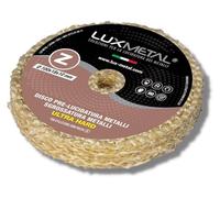 Lux Metal - Disque de Polissage Excellente sur tous les Métaux (Ultra Hard 100 mm) - Idéal pour Aluminium, Acier Inoxydable, Laiton, Cuivre, Bronze, Fer, Chromages - À utiliser avec une Pâte Abrasive