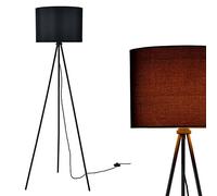 lux.pro] lampadaire (1 x socle E27)(150cm x 60cm) abat-jour (noir) parasol et lampadaire à trois pieds