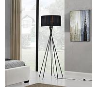 Lampadaire Premium XL [lux.pro] lampadaire - Black Mikado - (1 x socle E27)(155 cm x Ø 48 cm) lampe sur pied lampe de plancher lampe lampe de salon noir
