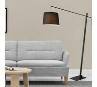Lampadaire Nesna E27 hauteur 185 cm noir blanc lux.pro