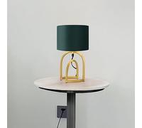 Lampe de Table Smethwick Métal Polyester 34 x 18 x 18 cm Or Vert Foncé